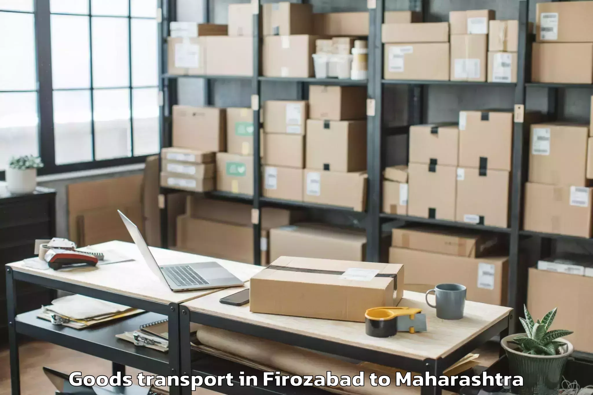 Firozabad to Mhasla Goods Transport Booking